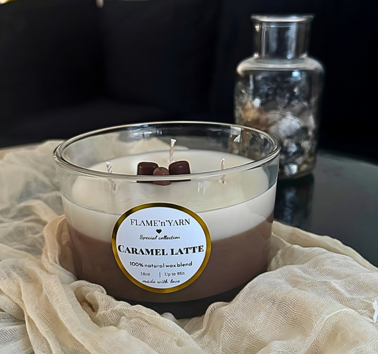 Caramel Latte Candle- Natural Coconut & Soy Wax Candle