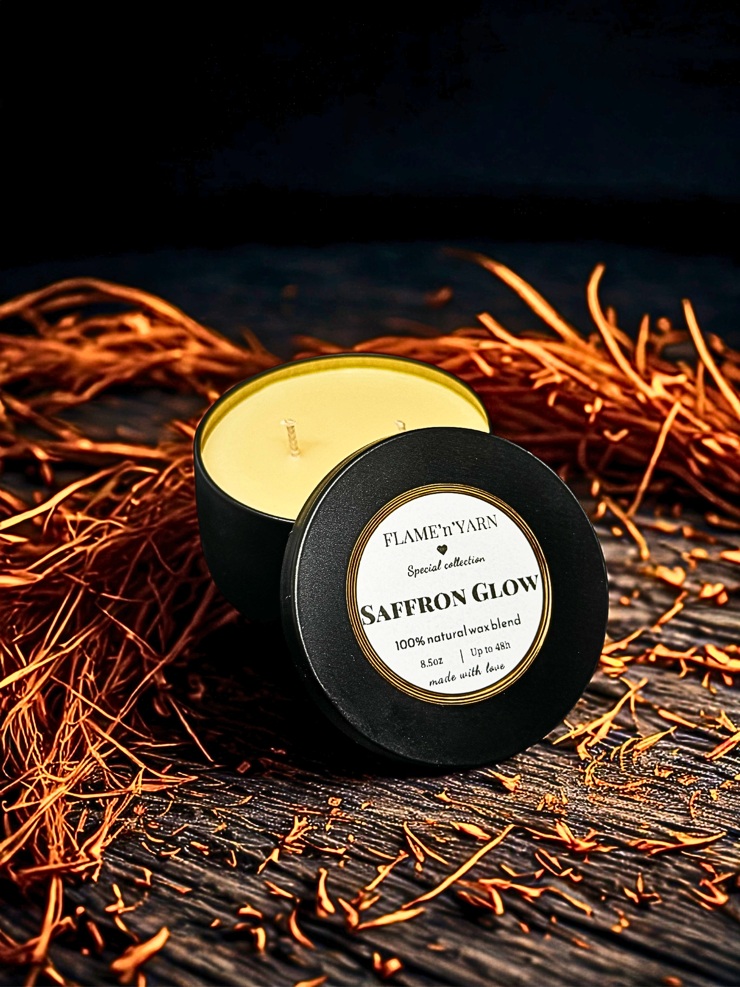 Saffron Glow - Natural Coconut & Soy Wax Candle