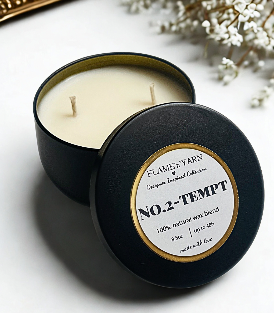 No.2 - Tempt- Natural Coconut & Soy Wax Candle