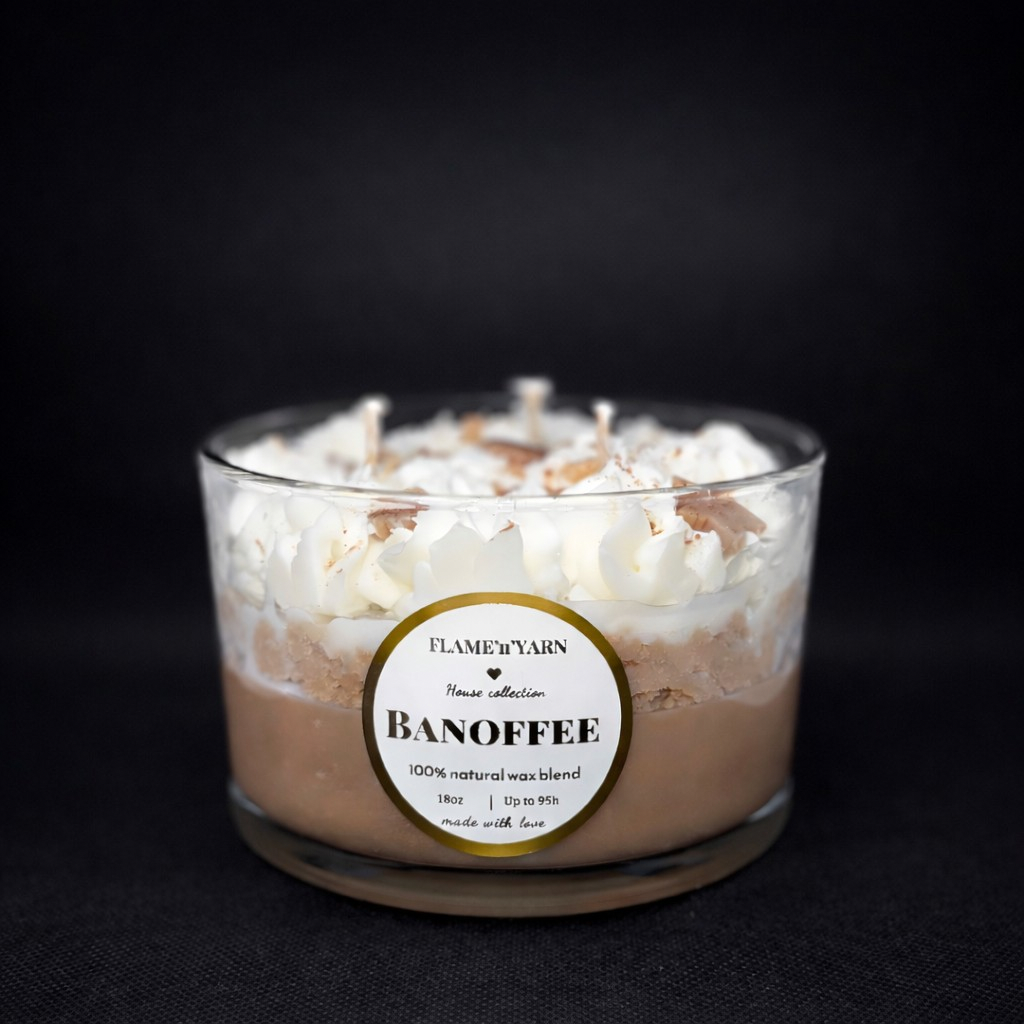 Banoffee- Natural Coconut & Soy Wax Candle