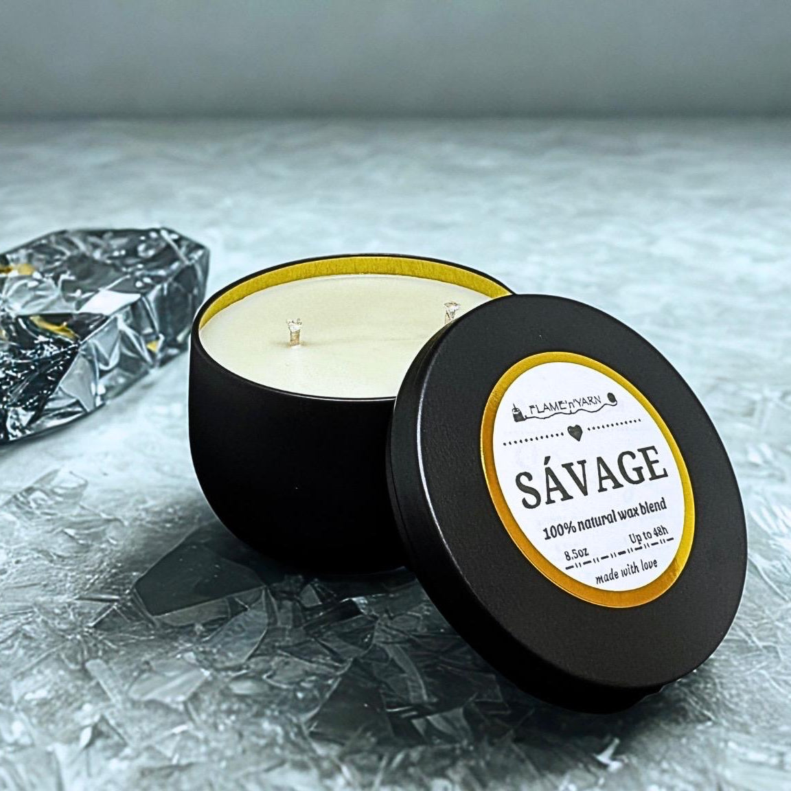 Handmade Coconut & Soy Candle- SÁVAGE