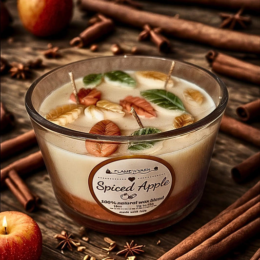 Handmade Coconut & Soy Candle- Spiced Apple