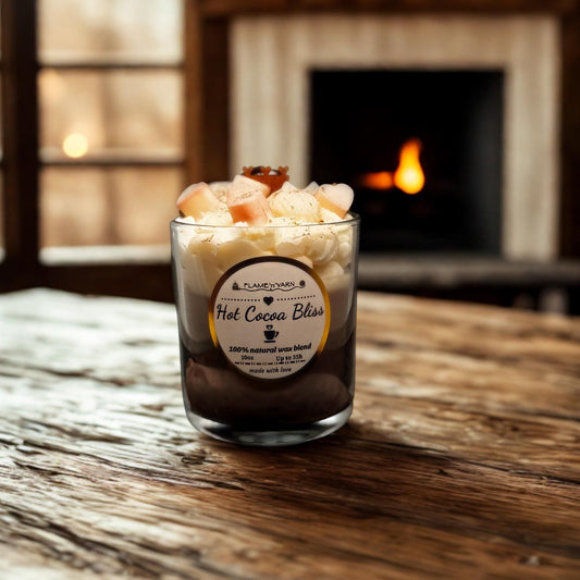 Handmade Marshmallow Chocolate Candle | Coconut and Soy Wax | Cozy Winter Scent | Vegan & Eco-Friendly | Perfect Gift for Cocoa Lovers