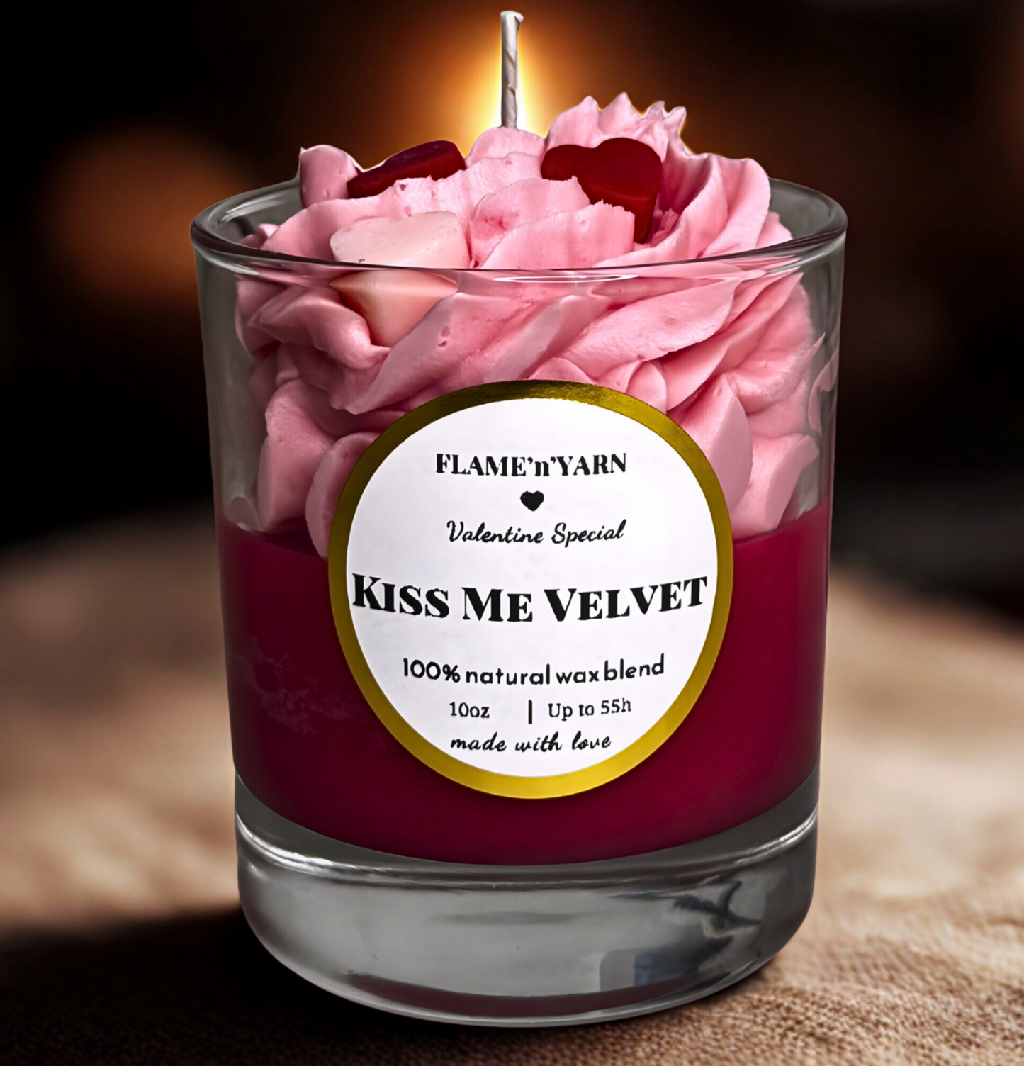 Kiss Me Velvet- Natural Coconut & Soy Wax Candle